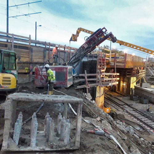 Frankfurt Hanauer Landstraße - Rückverankerung der Verbausysteme