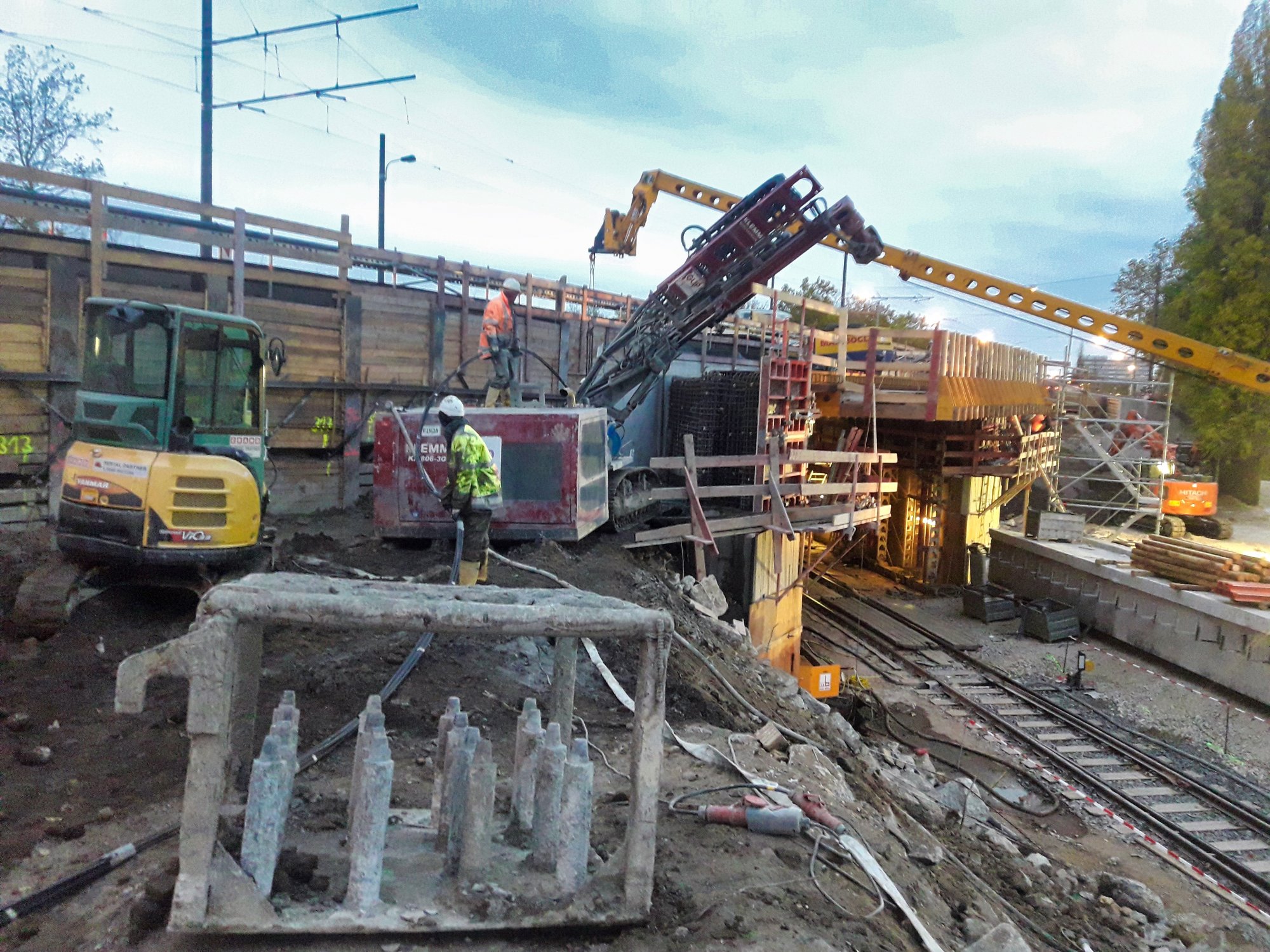 Frankfurt Hanauer Landstraße - Rückverankerung der Verbausysteme
