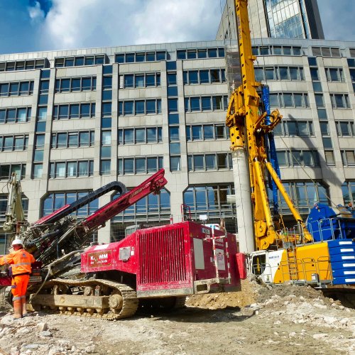 Hamburg Axel-Springer Quartier - Rückverankerung der Baugrubenwände