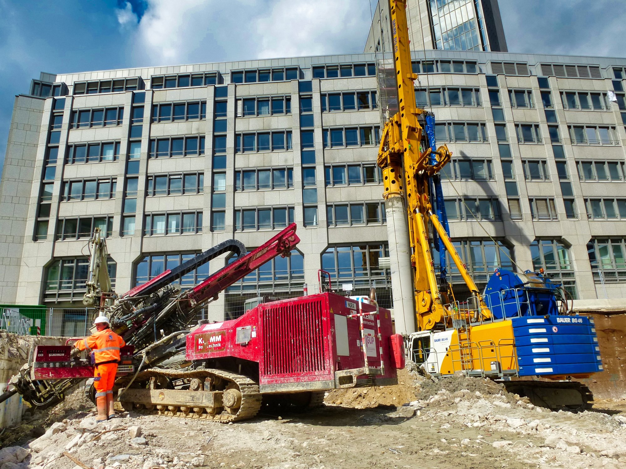 Hamburg Axel-Springer Quartier - Rückverankerung der Baugrubenwände